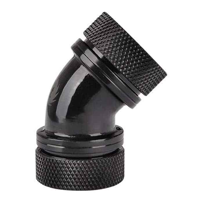 Thermaltake Black 45 Degree 5/8'' Dual PETG Compression Fitting